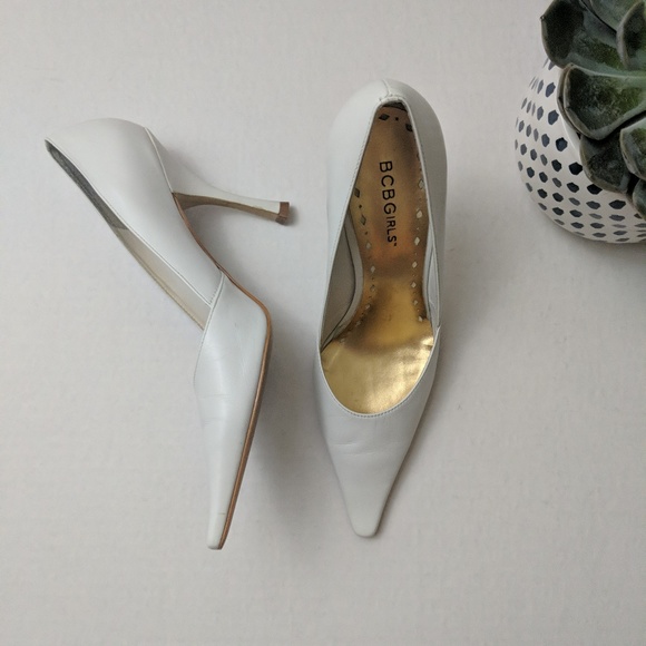 BCBG Shoes - BCBG Girls White Heels 0367